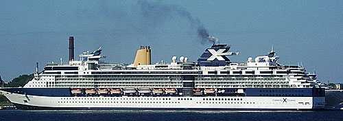 A Celebrity cruise at sea