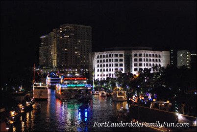 A scene at the Winterfest Boat Parade