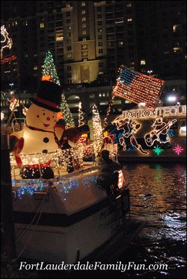 A boat at the Winterfest Boat Parade